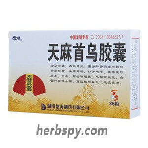 Tianma Shouwu Jiaonang for seborrheic alopecia or cerebral arteriosclerosis